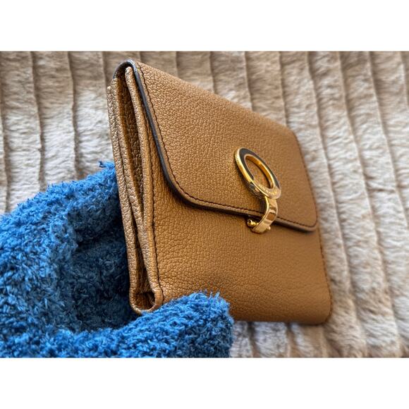 BVLGARI Leather Bi-Fold Wallet, Brown/Camel, Women Men Unisex - Picture 3 of 12